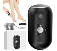 Hard Skin Remover Foot Electric File, Callus Remover for Feet, Rechargeable Foot Grinder with Three Speed Settings, Ideal Pedicure Set for Foot Care, Dry Skin and Callus Removal，Matte Black