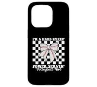 Hard Spikin' Power Servin' Volleyball Girl Coquette Bow Case for iPhone 15 Pro