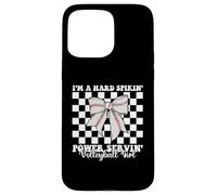 Hard Spikin' Power Servin' Volleyball Girl Coquette Bow Case for iPhone 15 Pro Max
