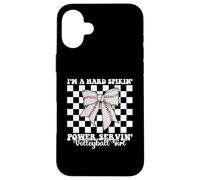 Hard Spikin' Power Servin' Volleyball Girl Coquette Bow Case for iPhone 16 Plus