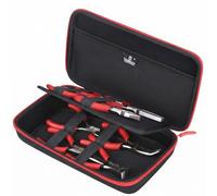 Hard Storage Case for MUZHUPGUZ /WORKPRO /Mr. Pen /Billbotk /URSKYTOUS Jewelry Tool Kit - Travel Storage Box Suitable for 4/8 Piece and Complete Sets of Tool(Box for Sale) (Black & Red, M(8 PCS))