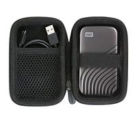 Hard Storage Case for WD My Passport Portable SSD 1TB 2TB 4TB 500GB by Aenllosi (Black,only case)