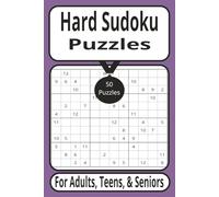 Hard Sudoku Puzzle Book: 50 carefully crafted number puzzles, Solutions Included, Easy to read print, For birthdays, holidays, or any occasion.
