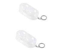 Hard Table Tennis Ball Protector Case for 2 Balls Shatterproof Clear View Compact Size Easy Carry Hook for Keys or Bags Compacts Sports Ball Organizers