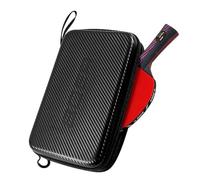 Hard Table Tennis Racket Case,Table Tennis Bat Case,Waterproof Table Tennis Paddle Case,Large Capacity Table Tennis Bat Bag for 2 Table Tennis Paddles and Multiple Balls,29 * 19.5 * 5cm