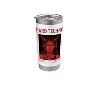 Hard Techno Rave - Distort The Mind - Shatter The System Stainless Steel Insulated Tumbler