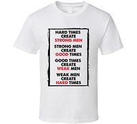 Hard Times Create Strong Men T Shirt(XX-Large)