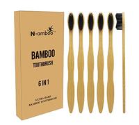 Hard Toothbrush Bamboo Toothbrush For Adult Manual Toothbrsuh Hard Bristles Pack Of 6