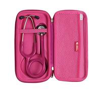 Hard Travel Case for 3M Littmann Classic III Monitoring Stethoscope by Hermitshell (Rose red)