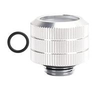 Hard Tube Fittings Fast Twist Quick Screw Computer WaterCooled 20kg AntiDropping Brass Aluminum Alloy G1/4 Thread for PETG PMMA Rigid Tube 16MM Outer Diameter (Silver)