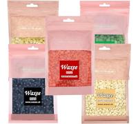 Hard wax, stripless hot film wax, Mix of 5 100g bags, samples= 500g in total, from UK brand- Waxee!