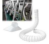 Hard White 50mm 75mm Dia Aulated Hose with Hood for Customizable Length Air and Fume Extractor Flexible Duct Collector Arm