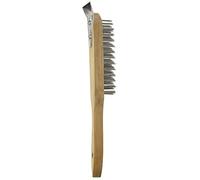 Lynwood BR808S 4 Row Wire Brush with Scraper