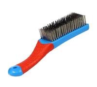 Hard Wire Brush - Wire Cleaning Brushes, Stiff Bristle Wire Brush Cleaner | Stainless Steel Brush, Paint Removal Tool, Rust Remover For Cleaning Metal Surfaces, PP , Stainless Steel, 6.3x1.1 Inches