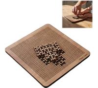 Hard Wooden Tray Puzzles - Mind Bending Fractal Jigsaw for Adults, Irregular Shape Brain Teaser, Portable Challenge, Family & Friends Logic Game, Gift Idea Brain Teaser for Travel (A-1PC)