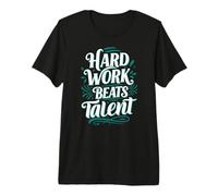 Hard Work Beats Talent Inspirational Motivation Typography Premium T-Shirt