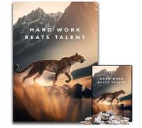 Hard Work Beats Talent Jigsaw Puzzles for Adults, 1000 Piece Puzzles for Adults Interactive Family Game, Brain Challenge, Educational Toy 50x75CM/19.68x29.52inch