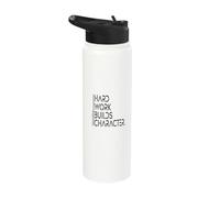 Hard Work Builds Character Saying Wisdom Stainless Steel Insulated Water Bottle