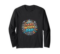 Hard Work Dad Tool Gear Emblem Design Long Sleeve T-Shirt