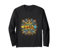 Hard Work Grind Mechanic Style Design Long Sleeve T-Shirt