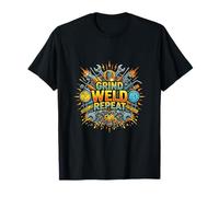 Hard Work Grind Mechanic Style Design T-Shirt