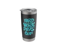 Hard Work Pays Off Bubbled Typography Stainless Steel Insulated Tumbler