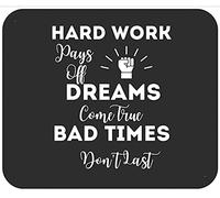 Hard Work Pays Off Dreams Comes True Motivation Desk Mat Durable Mousepad Washable Mouse Pad For Studying Office Pc 25X30Cm