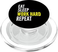 Hard Worker - Eat Sleep Work Hard Repeat PopSockets PopGrip for MagSafe