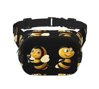 Hard-working little bee Printed multifunctional waist bag, unisex trendy messenger bag, travel sports storage bag