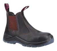 Hard Yakka Banjo Womens Dealer Pull On Steel Toe Chelsea Boots Brown Size 4 - 9