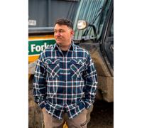 Hard Yakka Core Flannel Shirt Size Med Navy 41318-77357-04