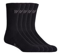 Hard Yakka Crew Cotton Unisex Adults Black Work Socks - One Size