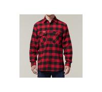 Hard Yakka Long Sleeve Check Flannel Shirt - Red - Size XL