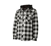 Hard Yakka Quilted Flannel Shacket Men, Grey, XL