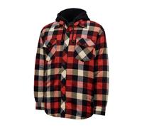 Hard Yakka Quilted Flannel Shacket - Red - Size XXL