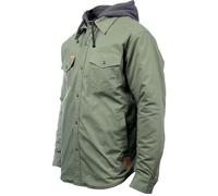 Hard Yakka Quilted Solid Men's Shacket Men's Trainers, Size 4XL In Military Green