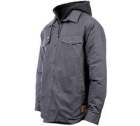 Hard Yakka Quilted Solid Men's Shacket Men's Trainers, Size 5XL In Charcoal