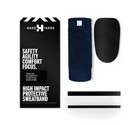 HARD YARDS - High Impact Protective Sweatband Set + Extra Guard - Arm Guard For Cricket/Hockey/Baseball/Lacrosse - Unisex - Flexible - Ultra lightweight - Breathable - Interchangeable Sweatband/Guard