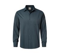 Hardaddy Men's Classic Color Contrast Striped Shirt Long Sleeve Casual Button Down Shirts Blouse, Navy Pinstripe, XL