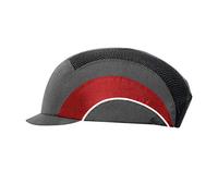 JSP Hardcap A1+ 2.5cm Micro Peak - Grey/Red ABT000-00L-500