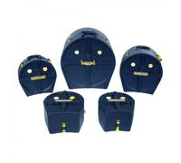 Hardcase Fully Lined Drum Kit Case Set Dark Blue