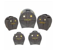 Hardcase Fully Lined Drum Kit Case Set Granite