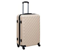 Hardcase Trolley Gold 48x28x71cm ABS Lightweight Suitcase with Lock & 4x Wheels