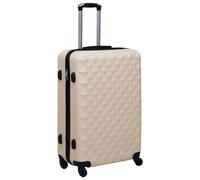 Hardcase Trolley Gold ABS Fabric Lining 76x48x28cm 4-Wheel Lightweight Suitcases