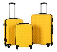 Hardcase Trolley Set 3 pcs Yellow ABS 55x36x22cm, 66x41x24cm, 76x48x28cm Travel