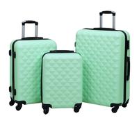 Hardcase Trolley Set Mint ABS 55x36x22 66x41x24 76x48x28cm 3-piece Lightweight