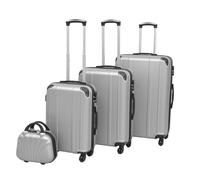 Hardcase Trolley Set Silver ABS Champagne XL L M + Beauty Case 76x48x28 Durable