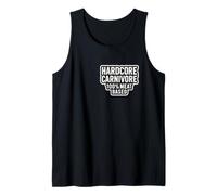 Hardcore Carnivore 100% Meat Based Diet Fan Statement Quote Tank Top