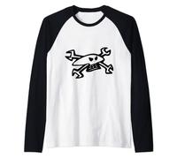 Hardcore Motorbike Guy Biker Martin Design Logo T-Shirt Raglan Baseball Tee