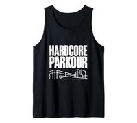 Hardcore Parkour Enthusiast Training Urban Stunts Tank Top